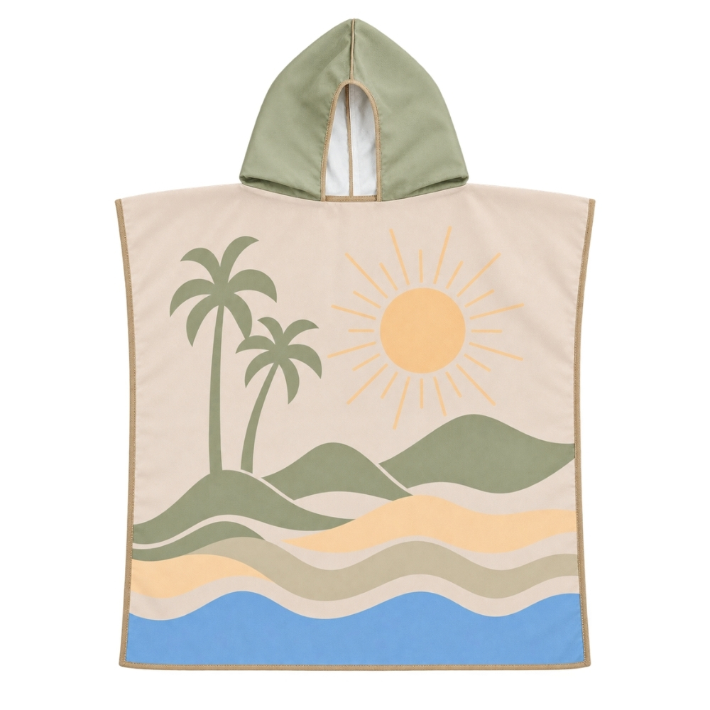 Image Poncho pour enfants – Horizon Côtier